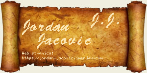Jordan Jačović vizit kartica